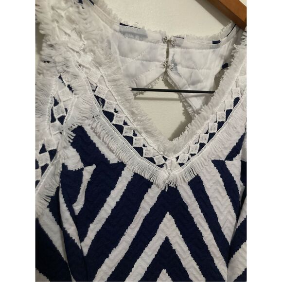 Taylor Dresses Women's Diamond Print Cotton Jacquard Keyhole Back‎ Halte - Picture 4 of 7